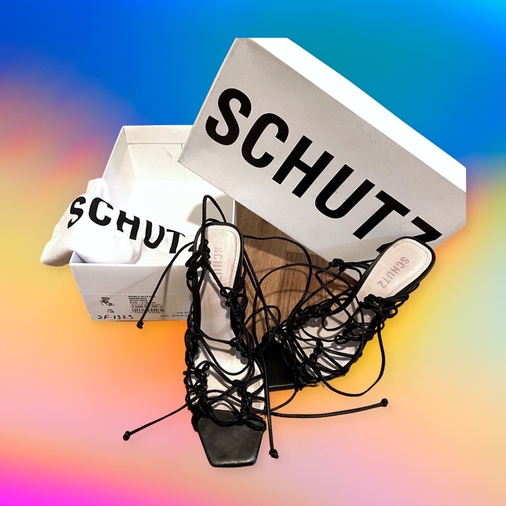 Schutz Women's Savania Strappy Lace Up Sandals